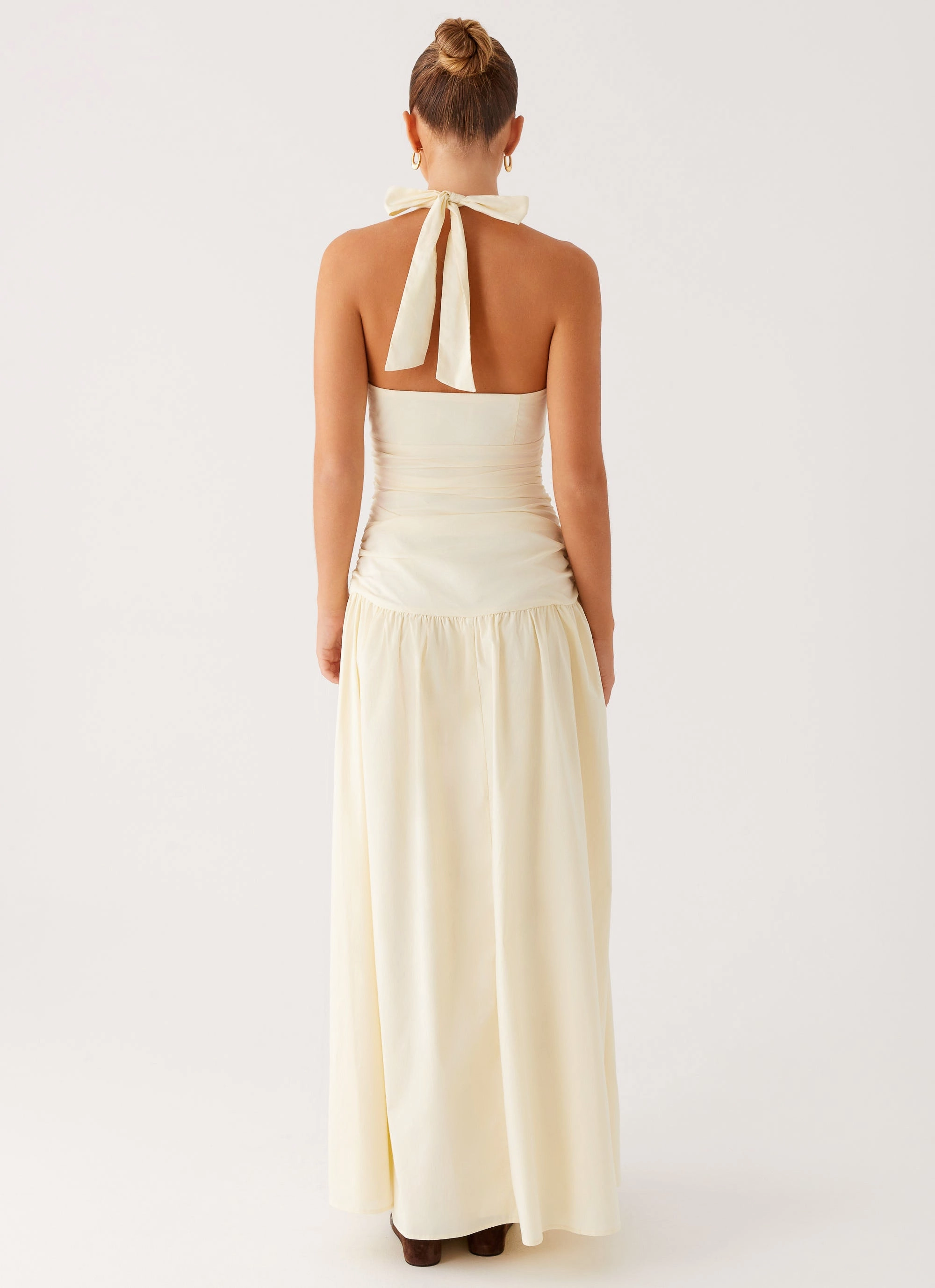 Sheer Panel Val Maxi Dress - Lemon