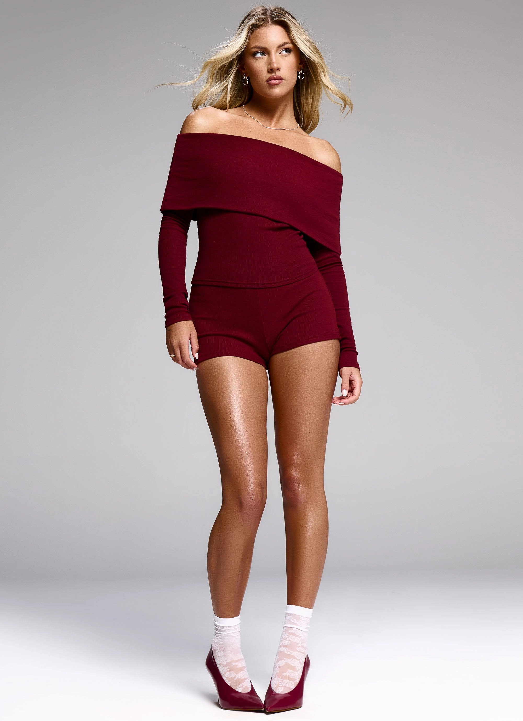 Easy Match Spectate Mini Shorts - Maroon
