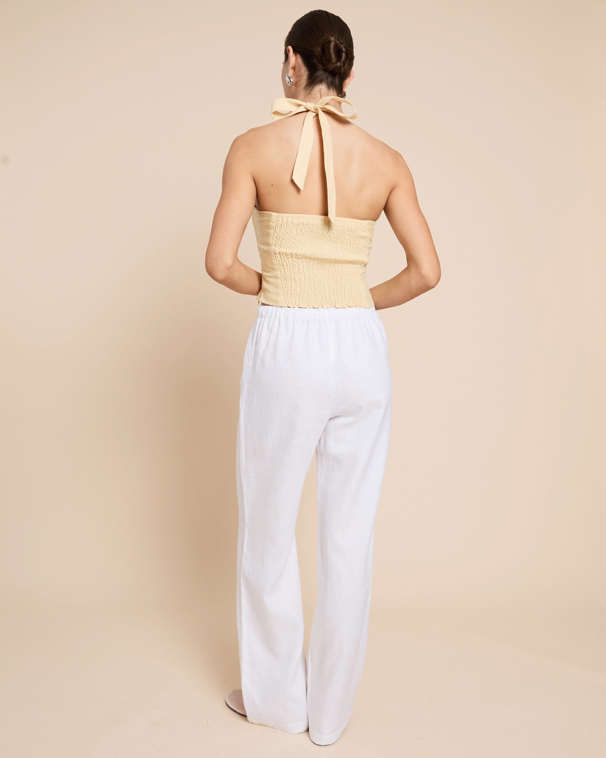 ThermalInsulation Adjustable Drawcord Paloma Linen Pant