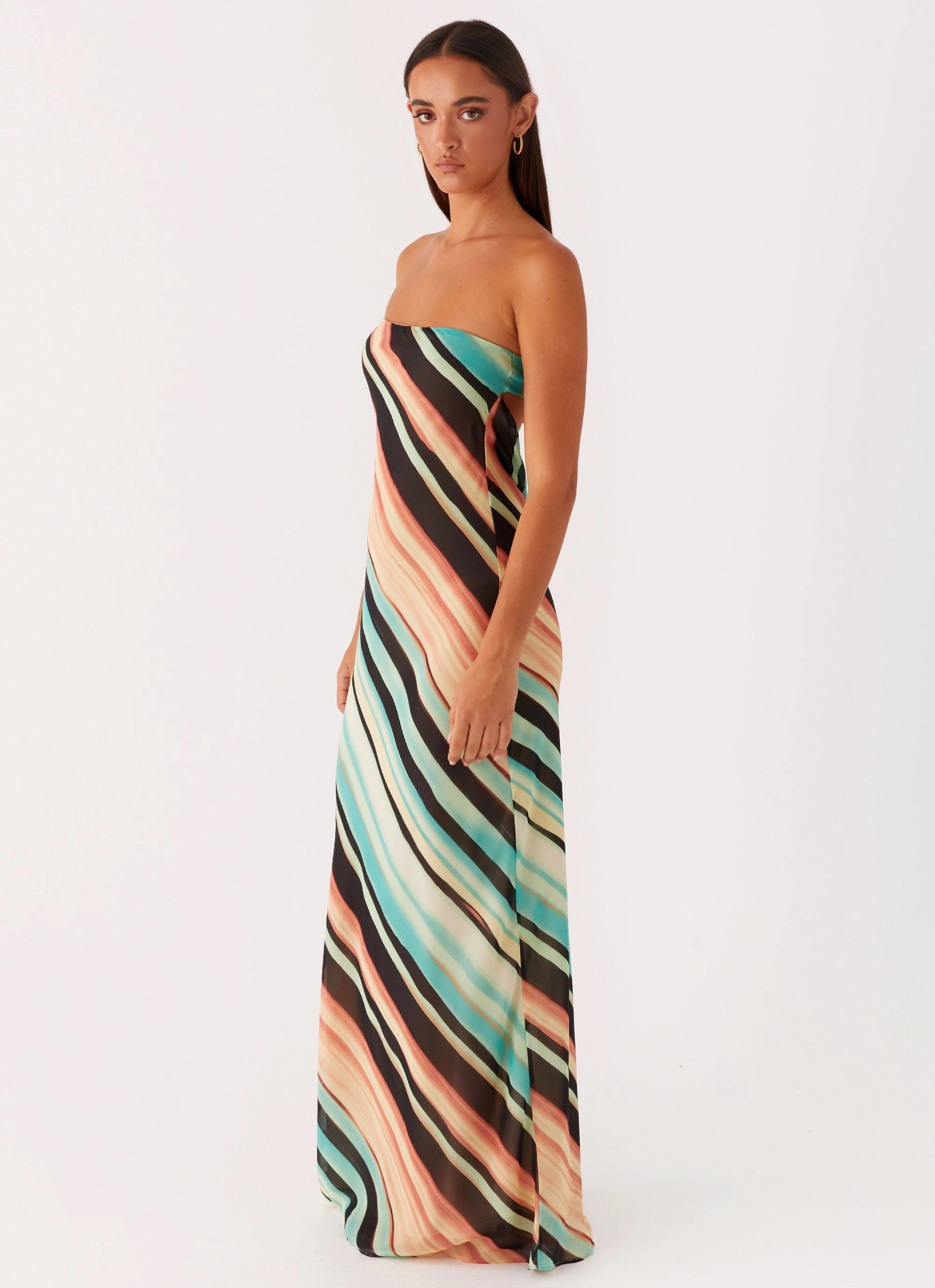 Lawn Soft Como Maxi Dress - Stripe