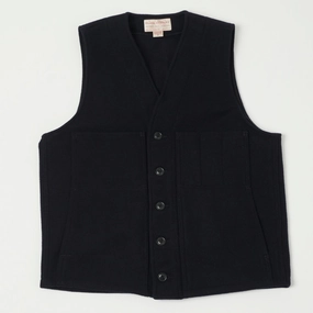 LightweightConstruction Multi Layer Construction Filson Mackinaw Wool Vest - Dark Navy