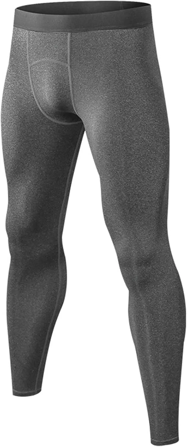 Compression Pants Men Athletic Workout Running Tights Quick Dry Sport Leggings Base Layer Bottoms for Yoga Basketball