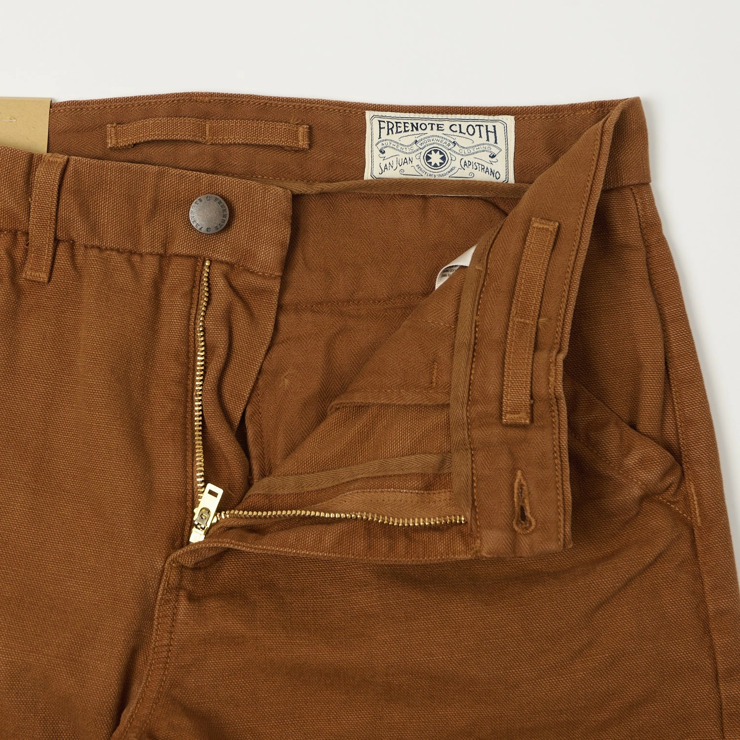LightweightDesign Fast Move Freenote Cloth Heavyweight 14oz Slub Workers Chino - Rust