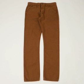 Breathable Design Freenote Cloth Heavyweight 14oz Slub Workers Chino - Rust