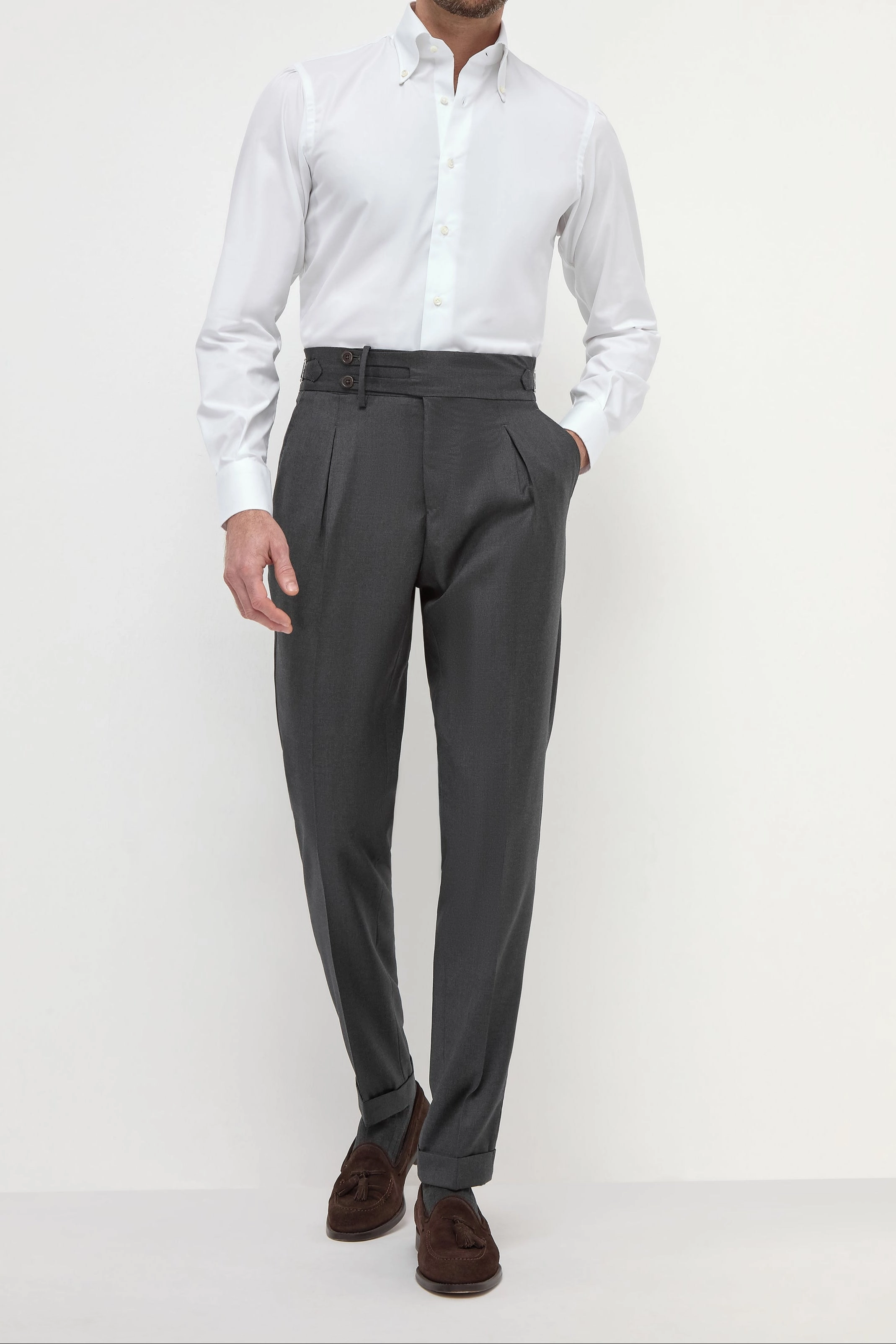 Full Comfort Dark grey Limited Edition trousers - Made in Italy