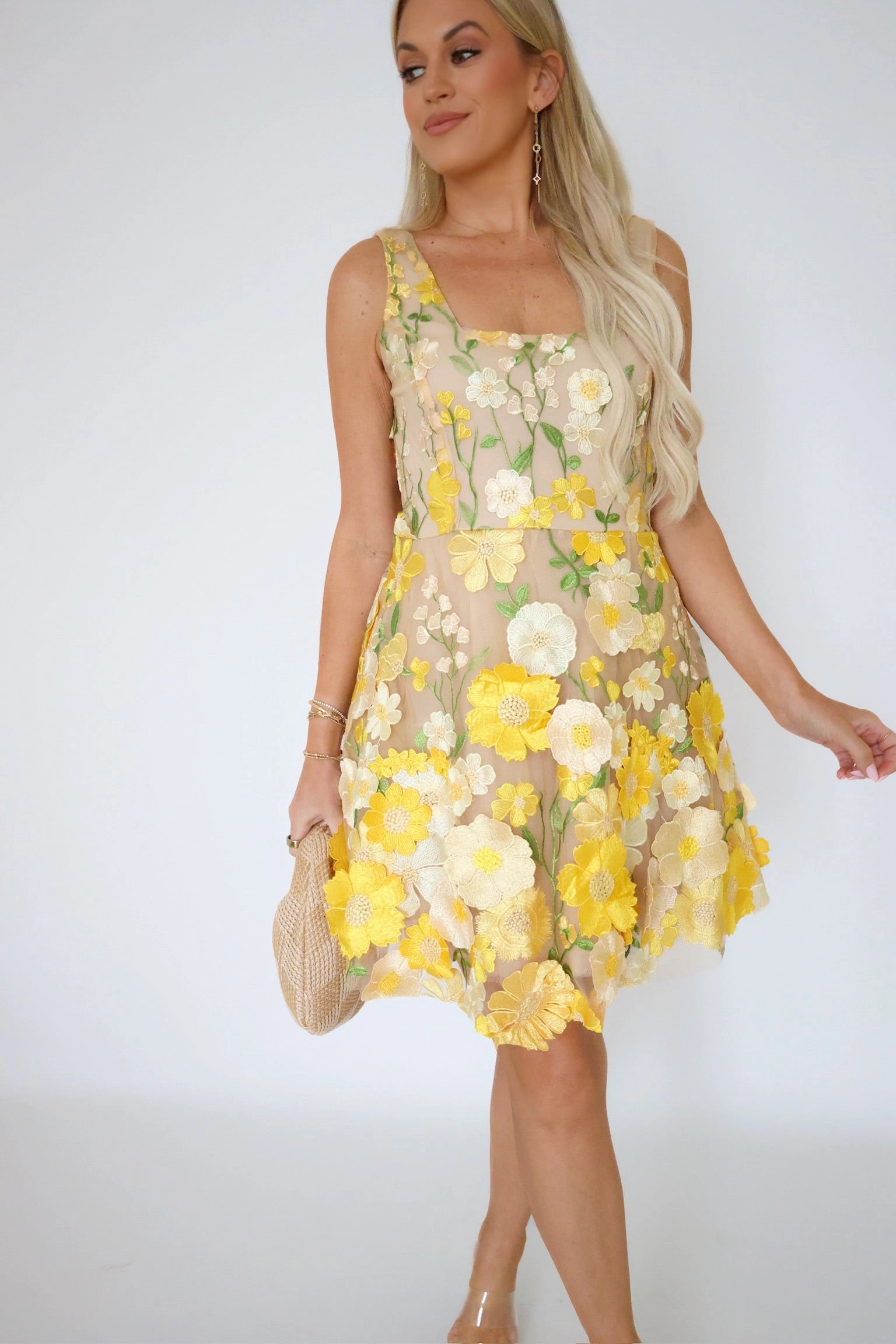 Botanical Beauty Dress (final sale) Lightweight Weave Material Sporty Tee