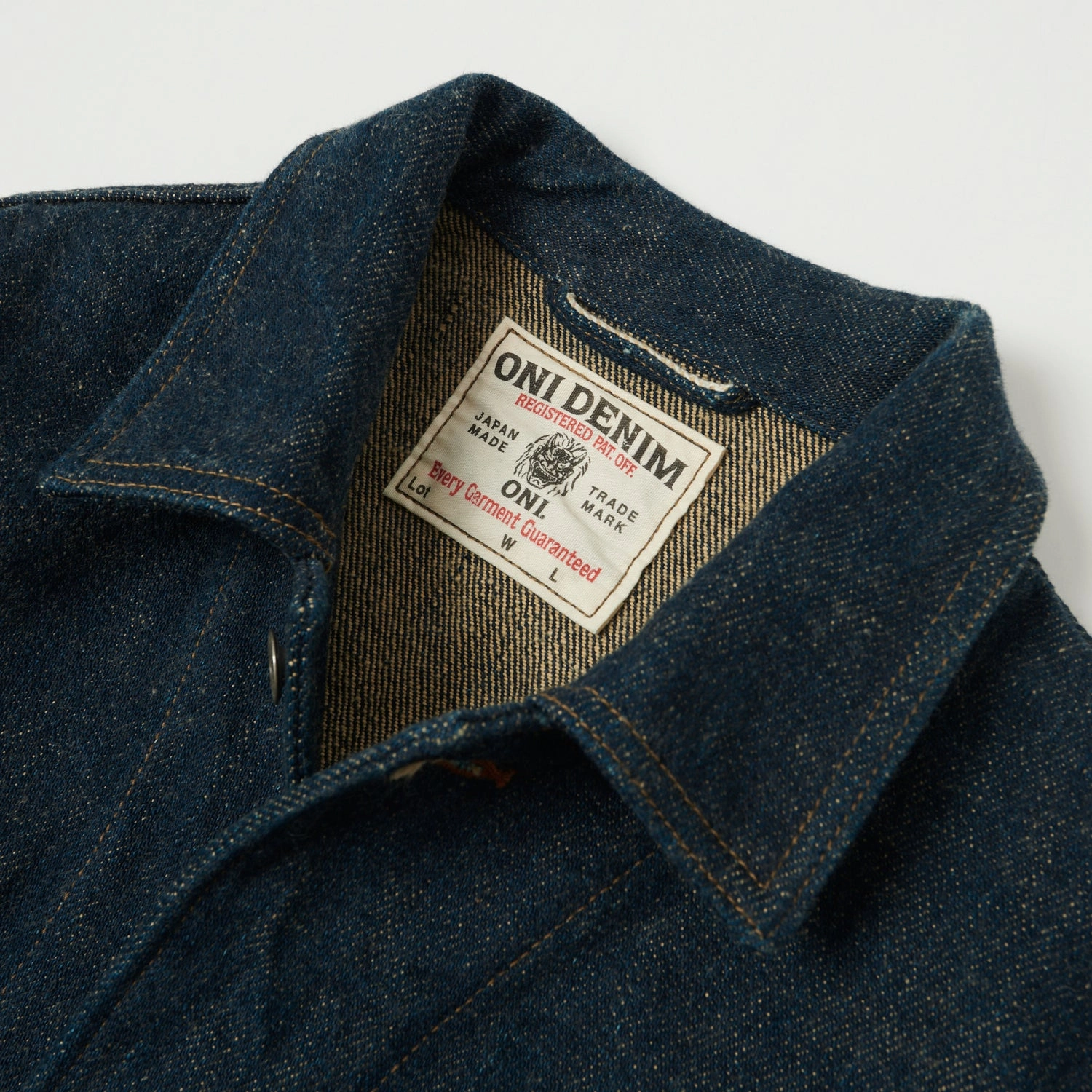 ONI Denim 03502ZR 'Secret Denim' 20oz Coverall Jacket - Rinsed Ventilation Panels Layered Comfort Look