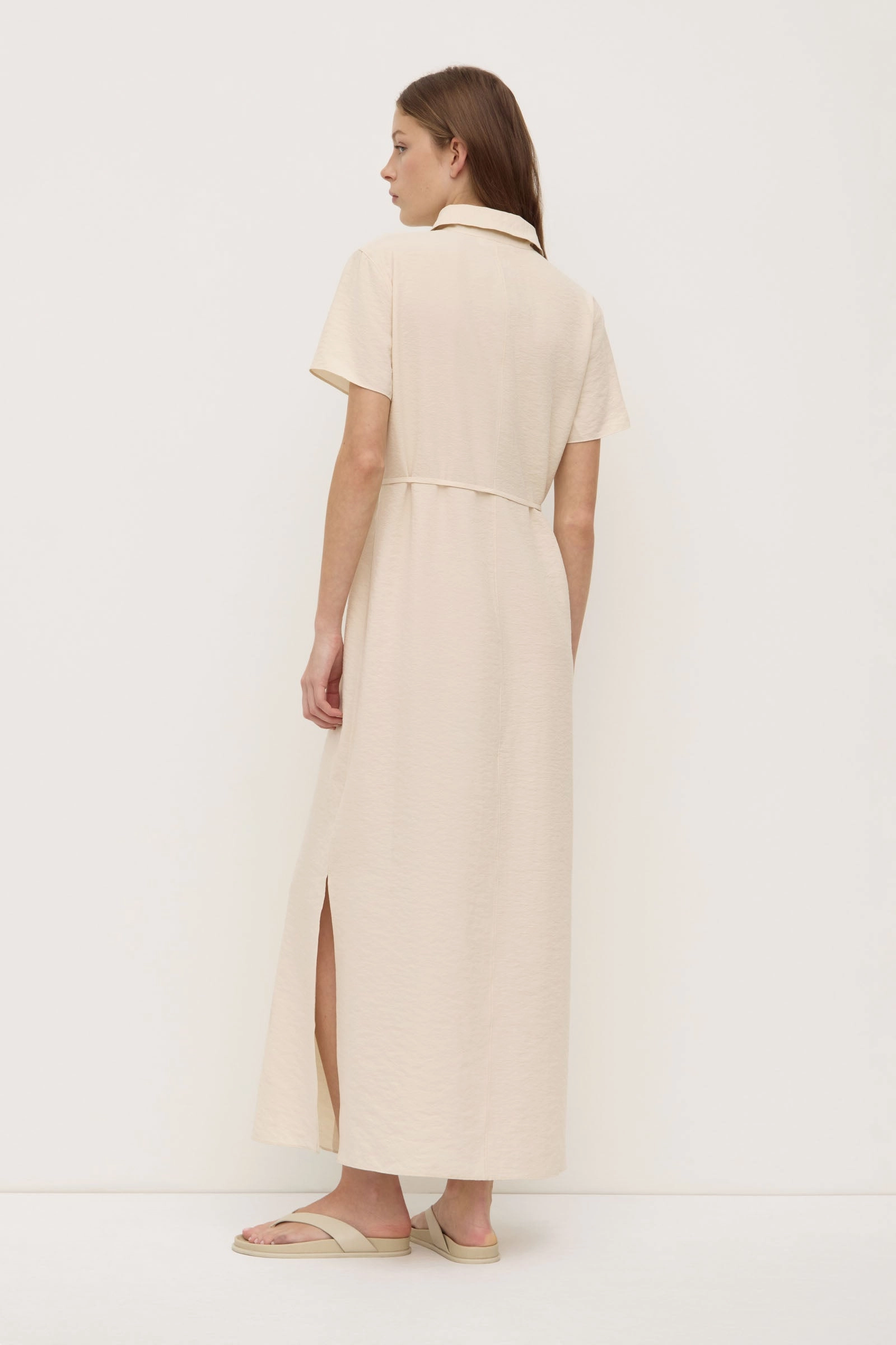 Heather Silk Blend Shirt Dress Regular-fit