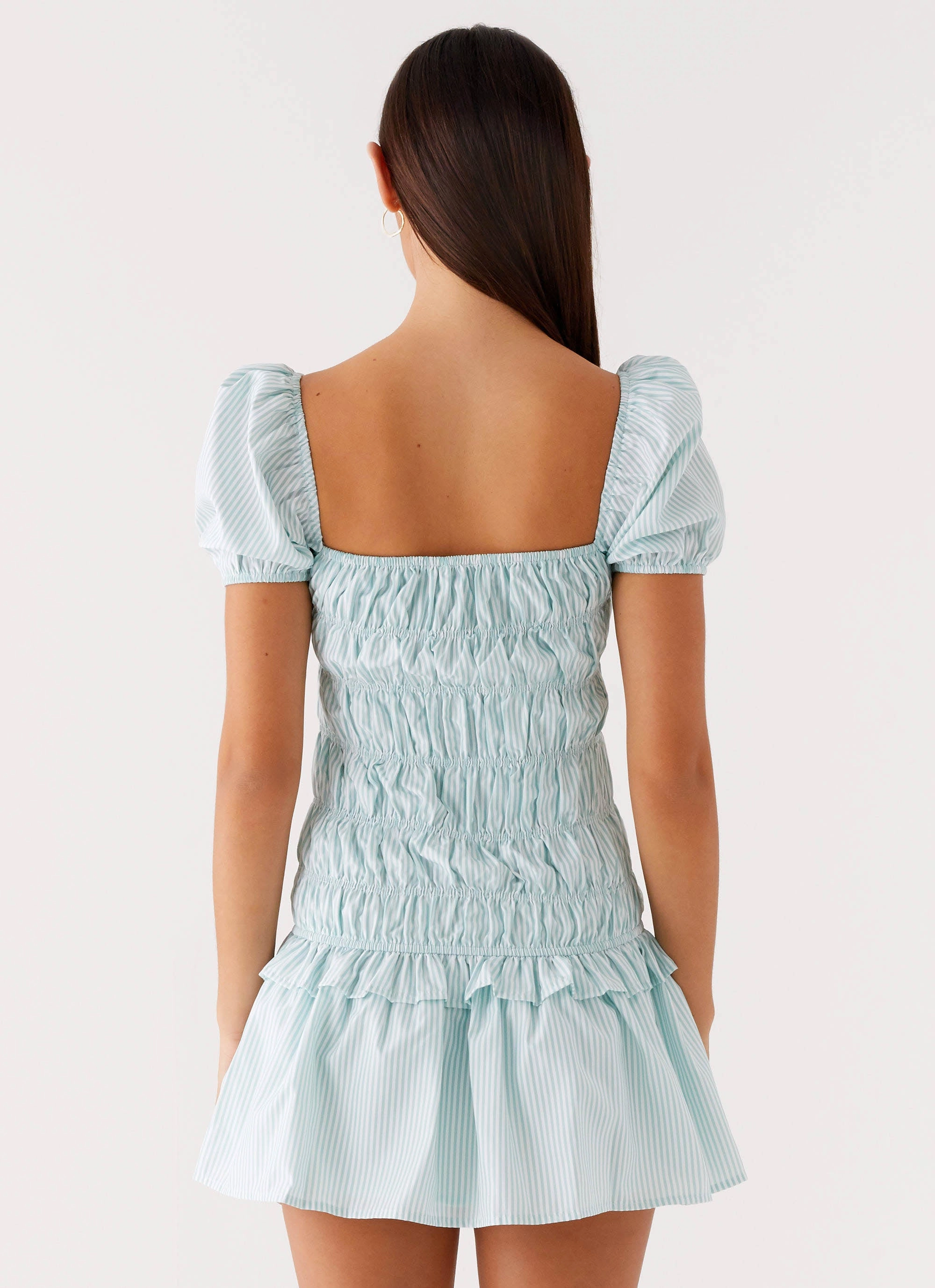 Yolene Mini Dress - Green Gingham Perfect Wear