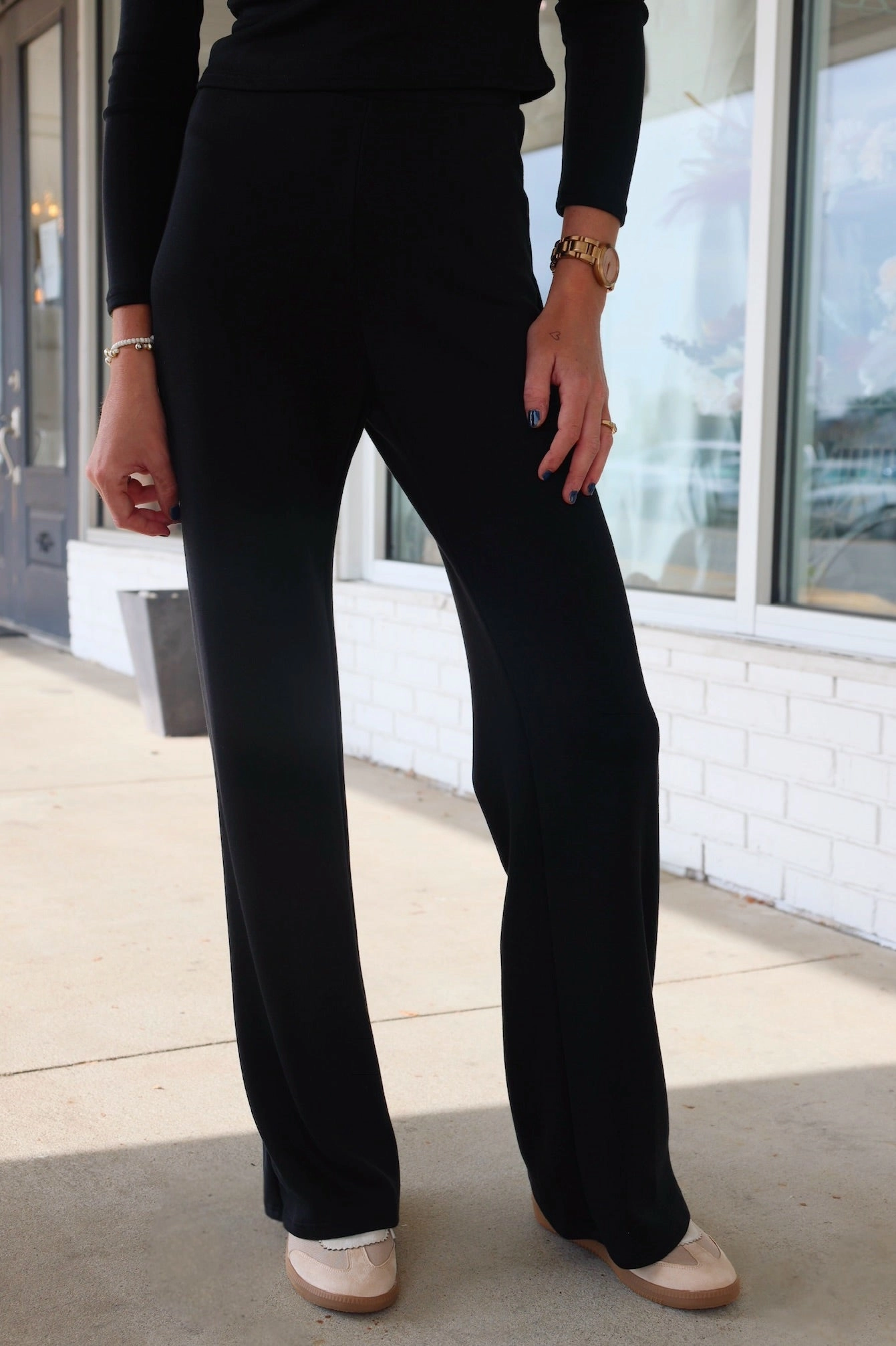 Breathable Tank Hustle Knit Wide Leg Pant