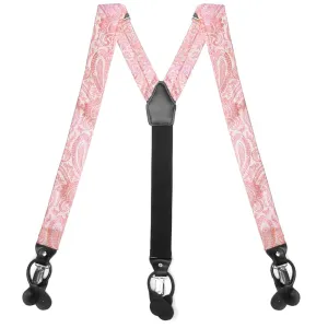 Coral Clara Paisley Suspenders