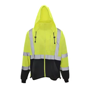 Cordova® High Visibility Safety Sweatshirt with Detachable Hood COR-BRITE - Type R Class 3 - SJ601