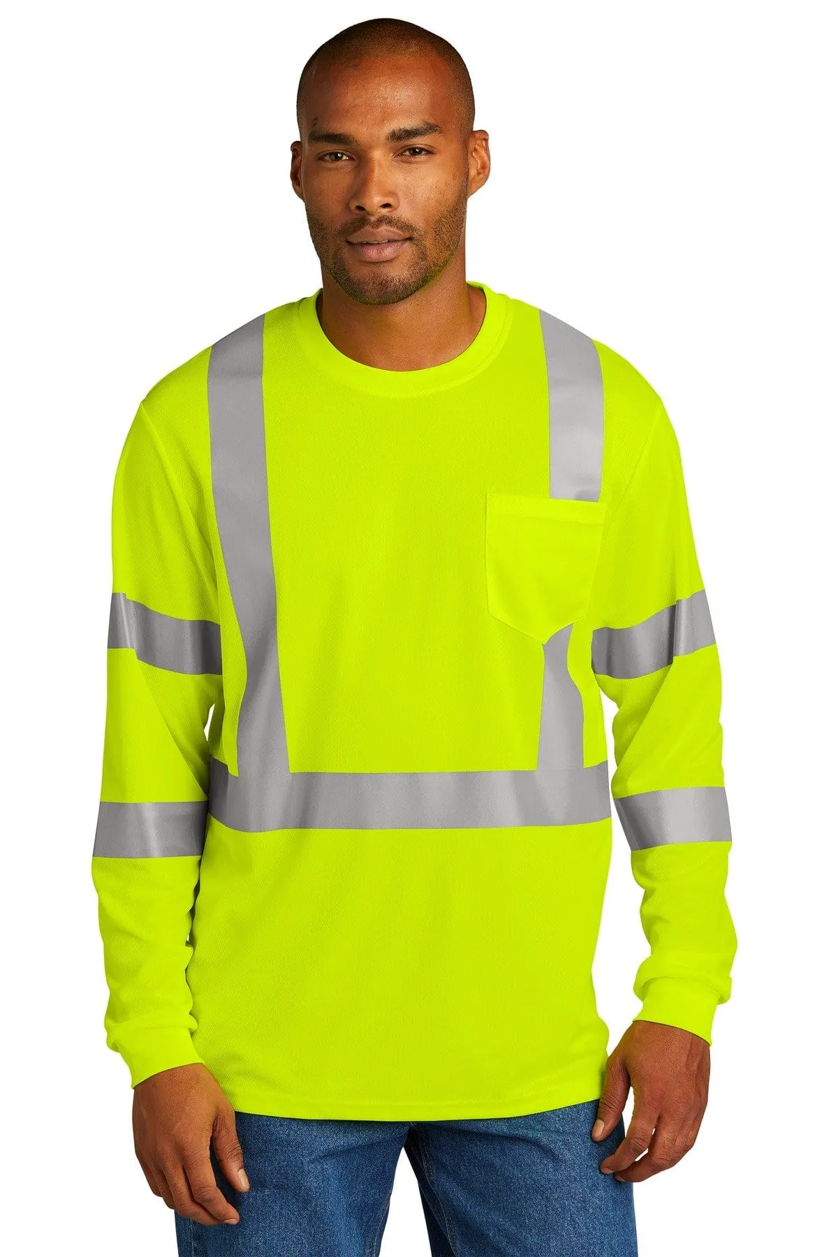 CornerStone  ®  ANSI 107 Class 3 Mesh Long Sleeve Tee. CS203