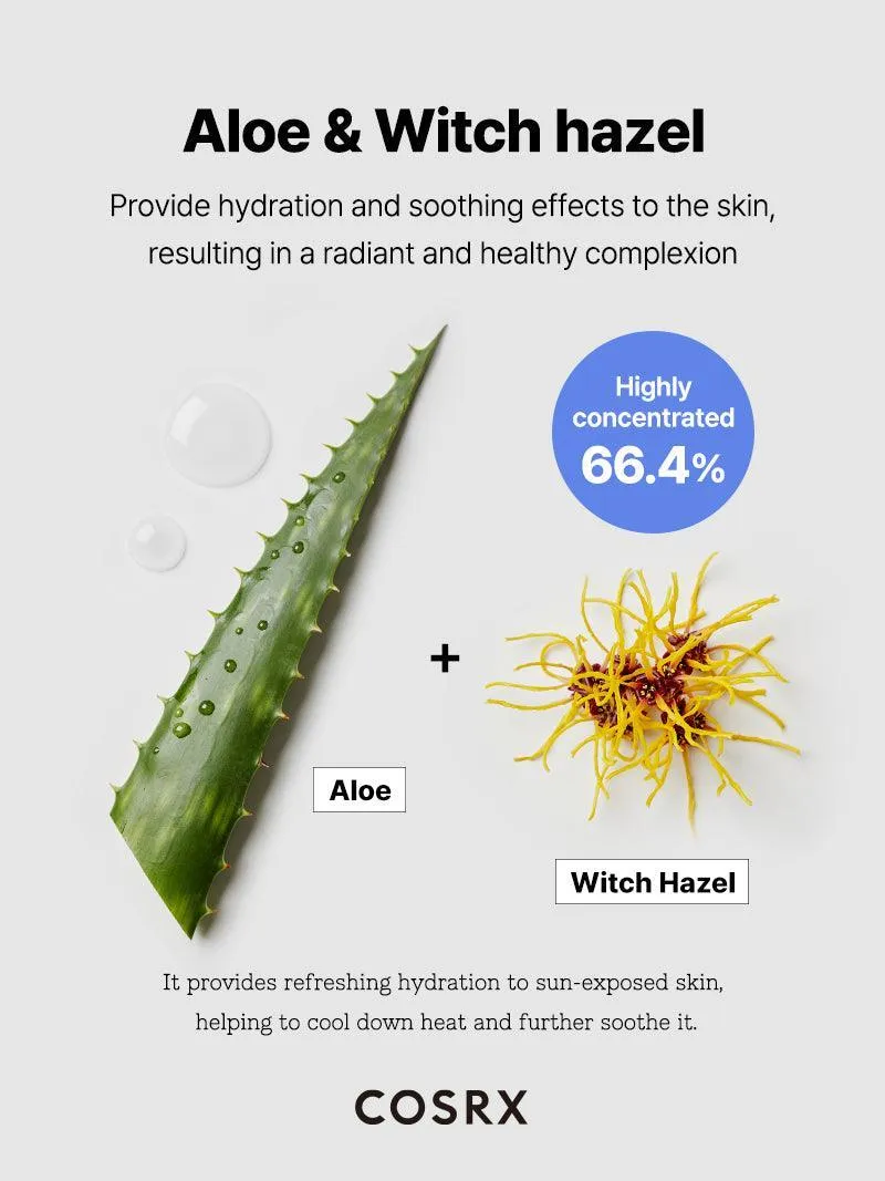 COSRX witch hazel aloe   hyaluronic acid ultra light invisible sunscreen واقي الشمس بالهايلرونك اسد والالوفيرا