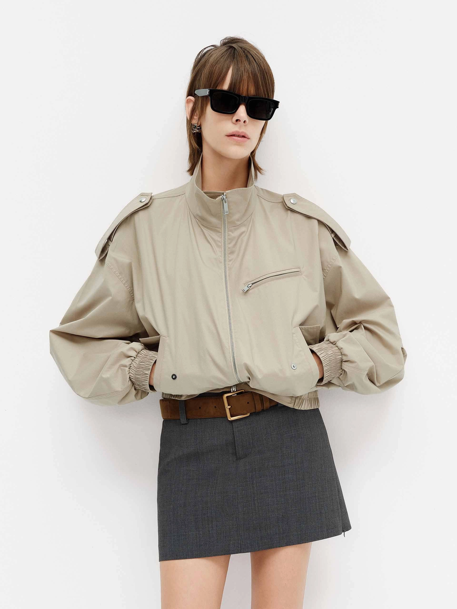 Cotton Blend Regular Jacket AntiStatic Inner Layer Modern Fit