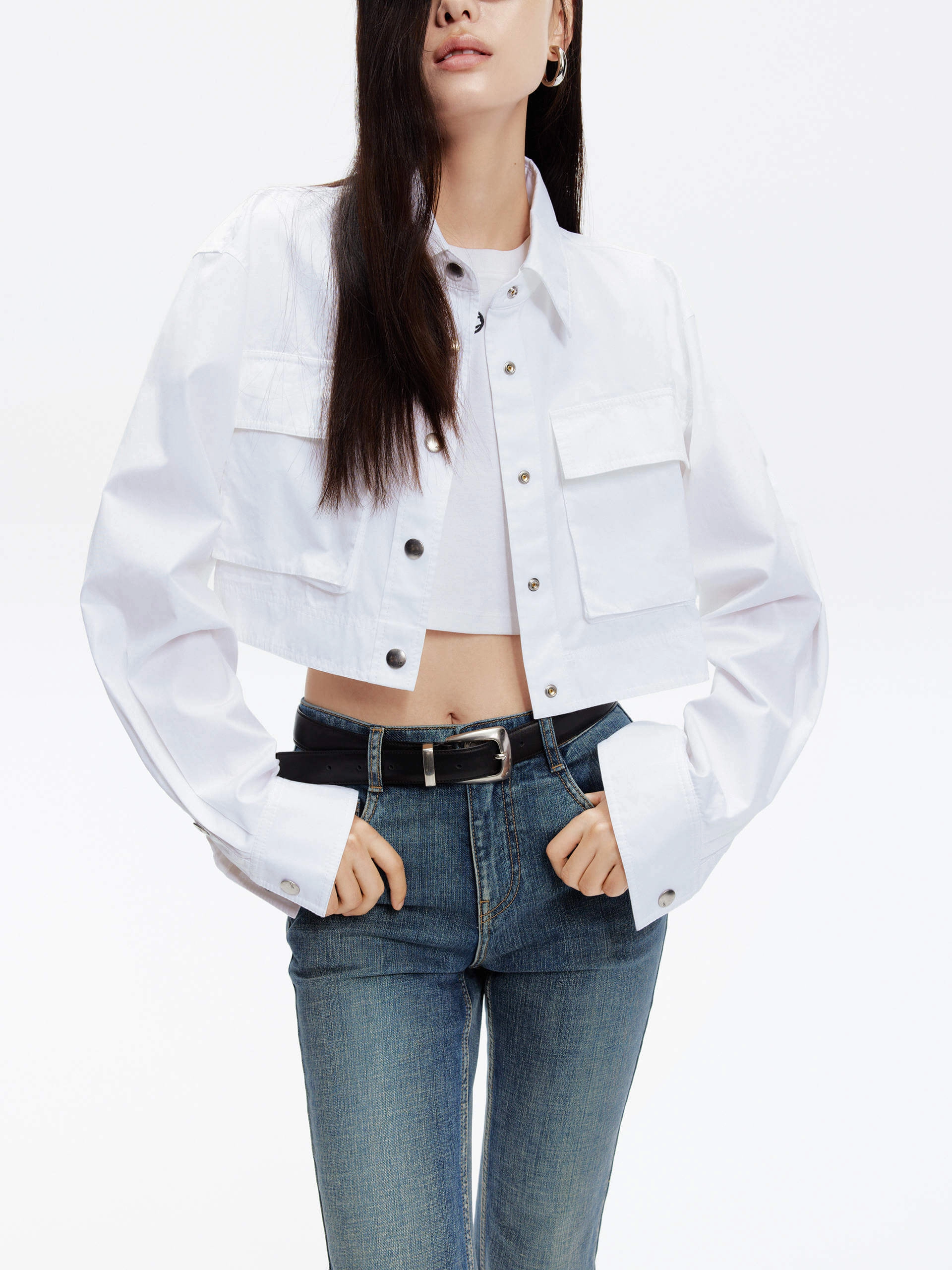 Cotton Front Pocket Jacket Runway Inspired
