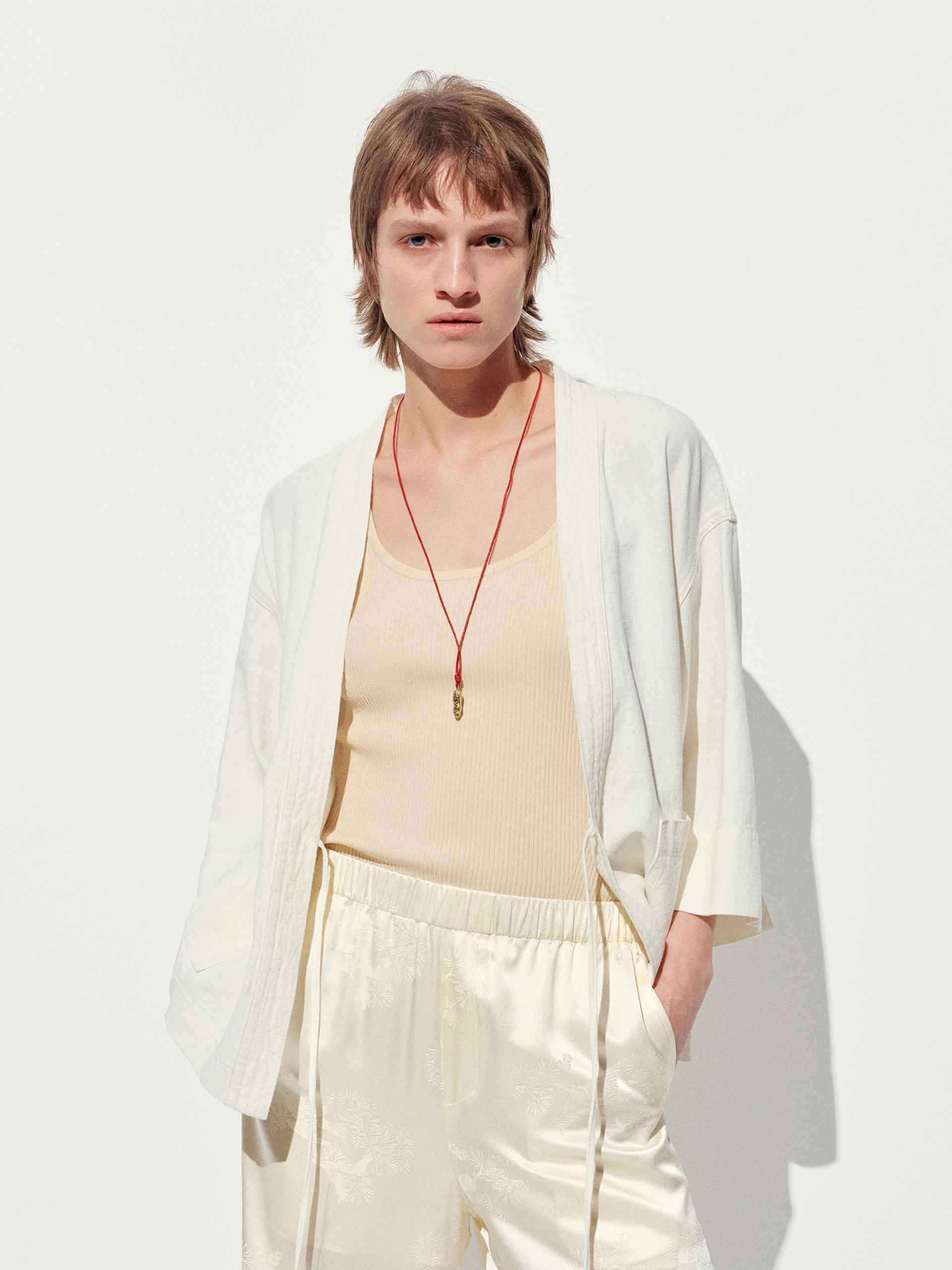 Ultra Compact Packing Design Cotton-Linen Tie Jacket