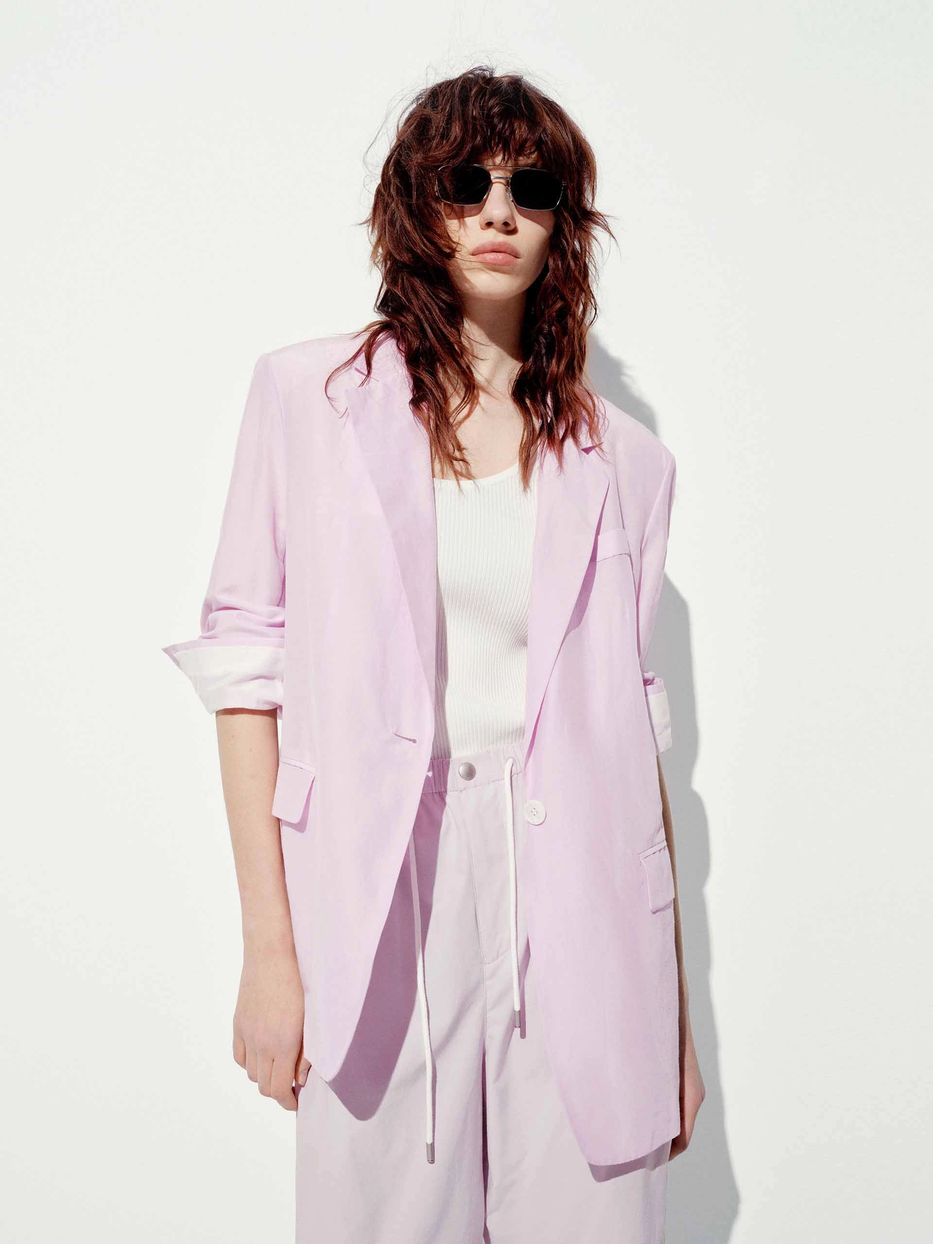 Cotton Silk Blend Blazer Thermo Regulating