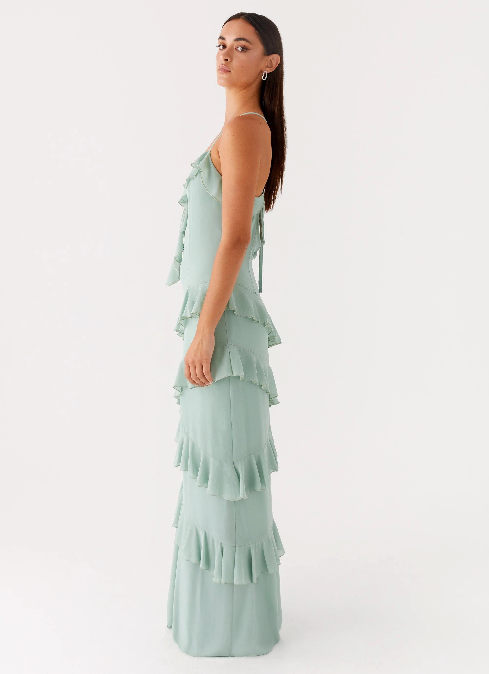 Country Club Maxi Dress - Sage Classic and Chic ReinforcedHem