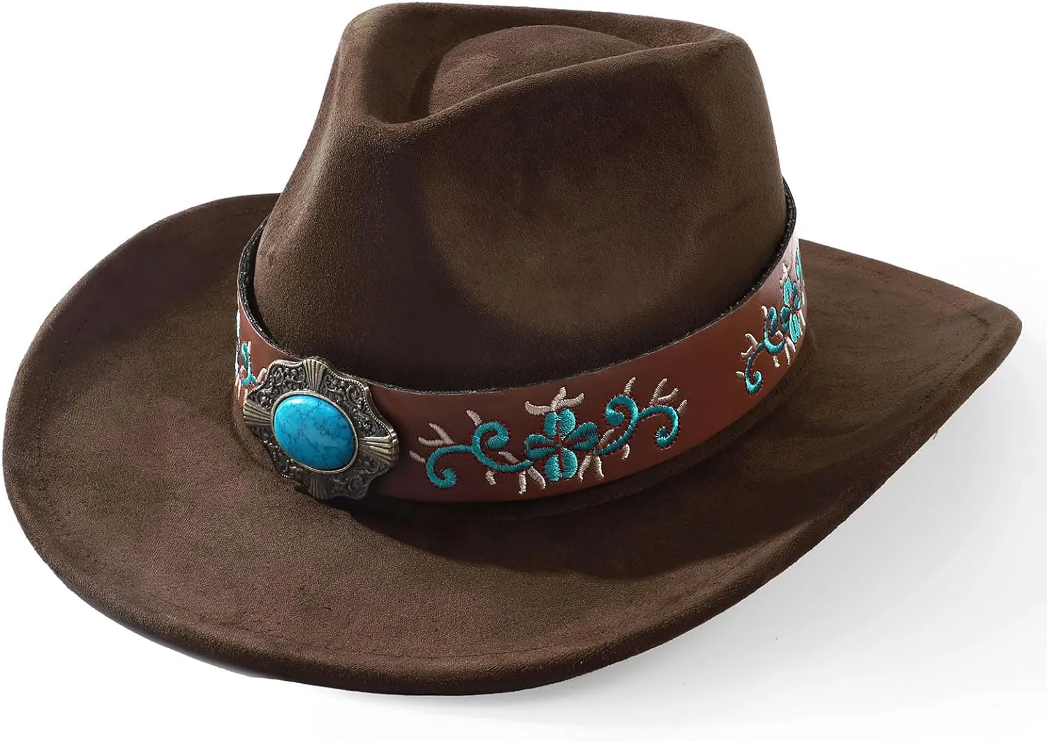 Cowboy Hats for Men Women with Blue Stones