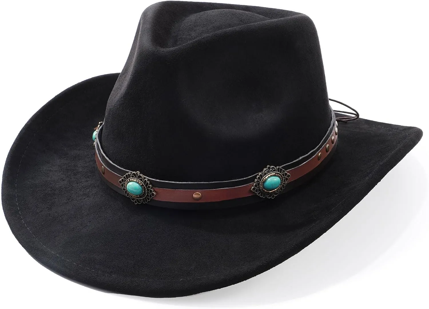 Cowboy Hats for Men Women with Blue Stones