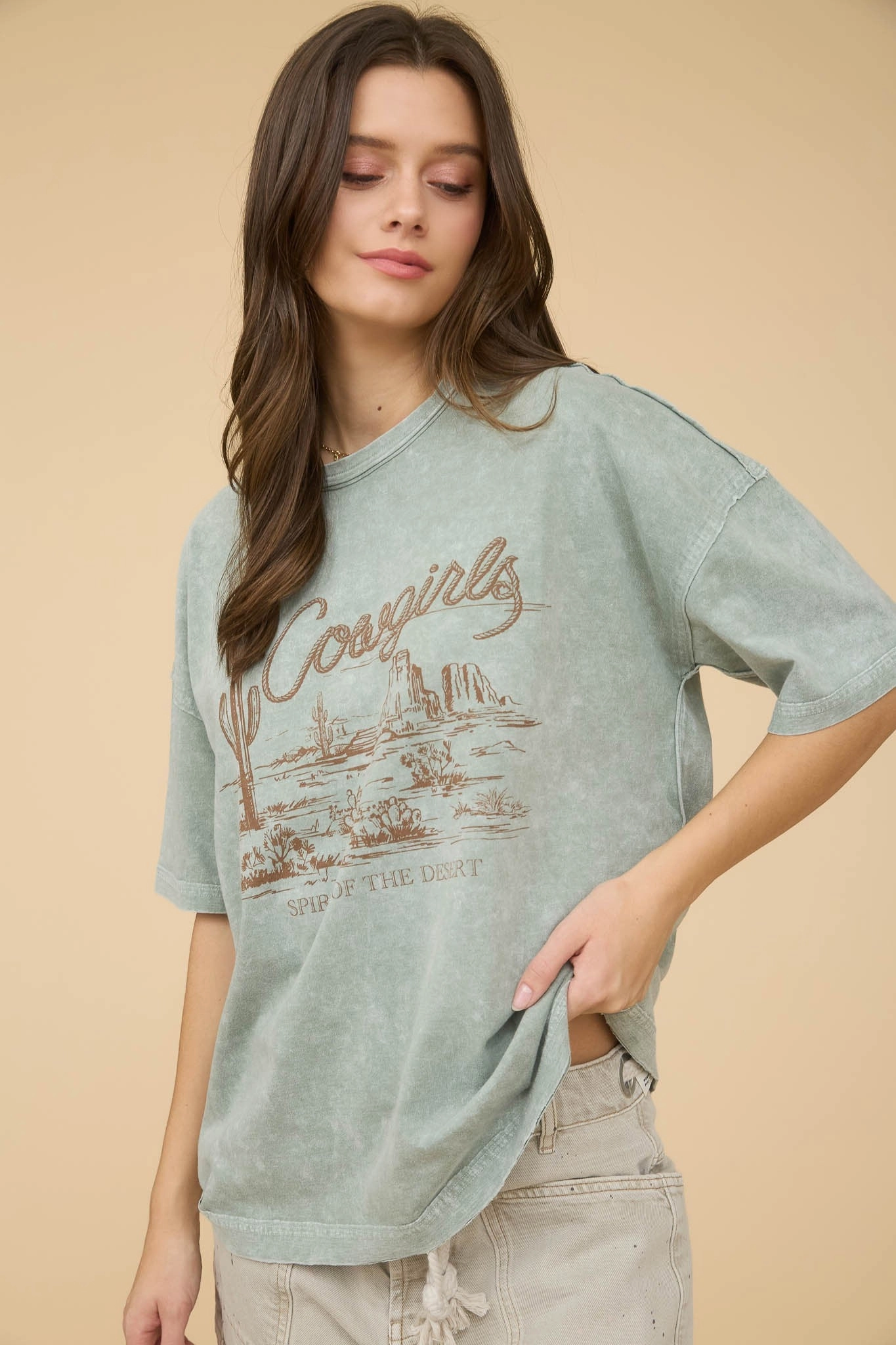 Wrinkle Resistant Textile Cowgirls T-shirt