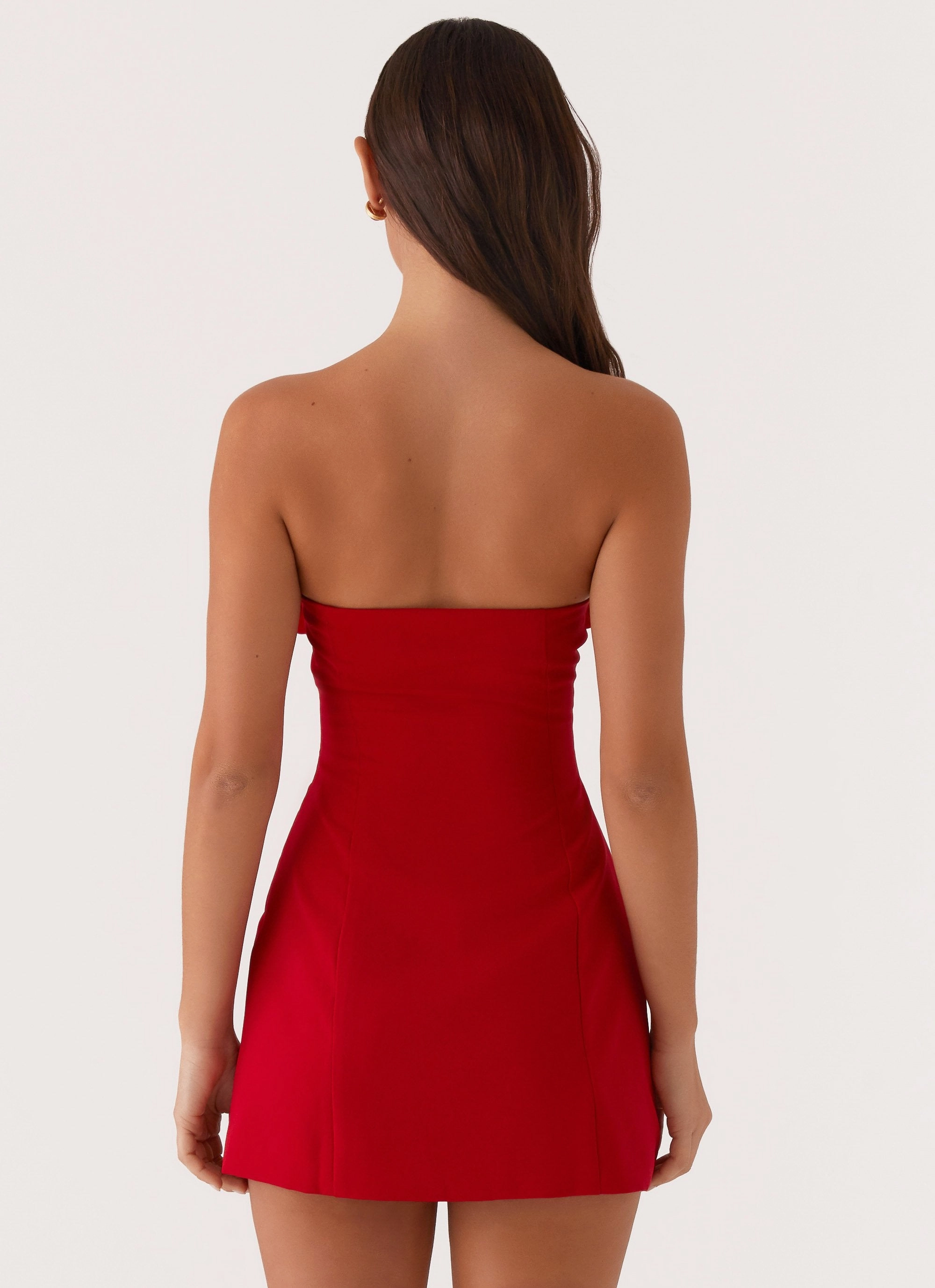 Smooth Fit Tall Girl Patsie Strapless Mini Dress - Red