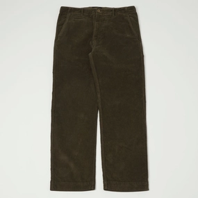 East Harbour Surplus 'Axel 101' Corduroy Trouser - Green Feminine Cut