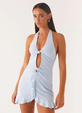 Colette Mini Dress - Pastel Blue Daily Chic