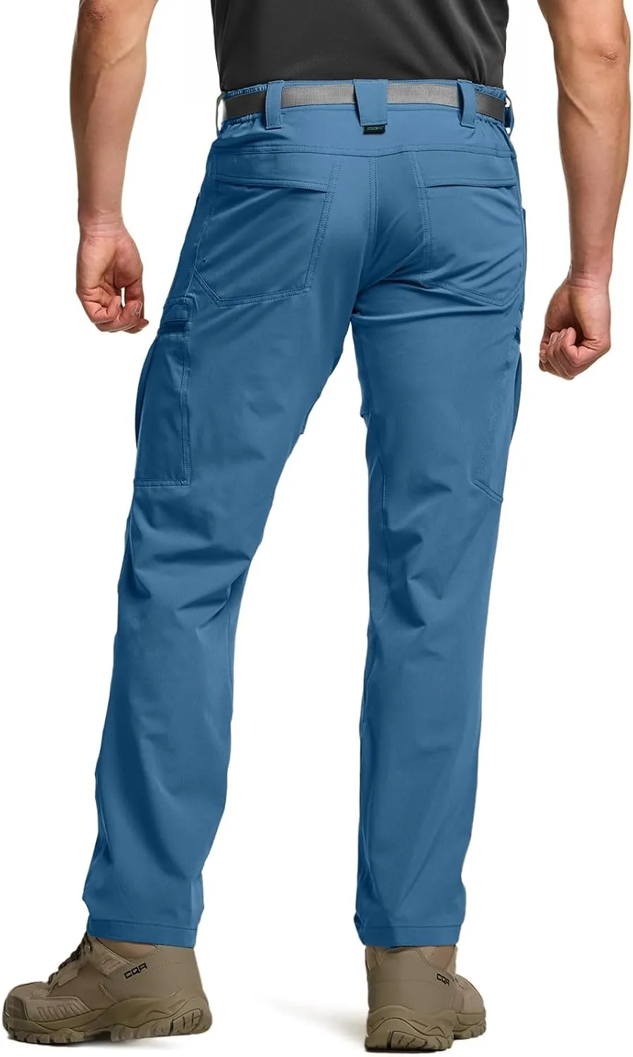 CQR Men's Quick Dry Tactical Pants, Water Resistant Outdoor Pants, Lightweight Stretch Cargo Work Hiking Pants