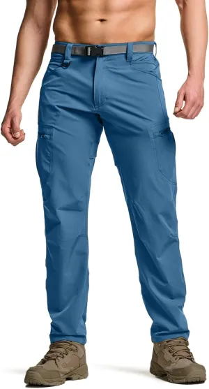CQR Men's Quick Dry Tactical Pants, Water Resistant Outdoor Pants, Lightweight Stretch Cargo Work Hiking Pants