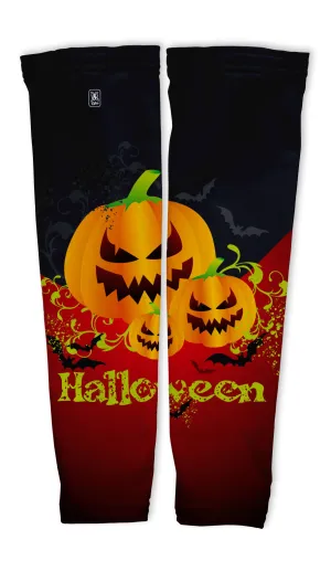 Creepy Pumpkins Compression Arm Sleeves UV Protection Unisex - Walking - Cycling - Running - Golf - Baseball - Basketball