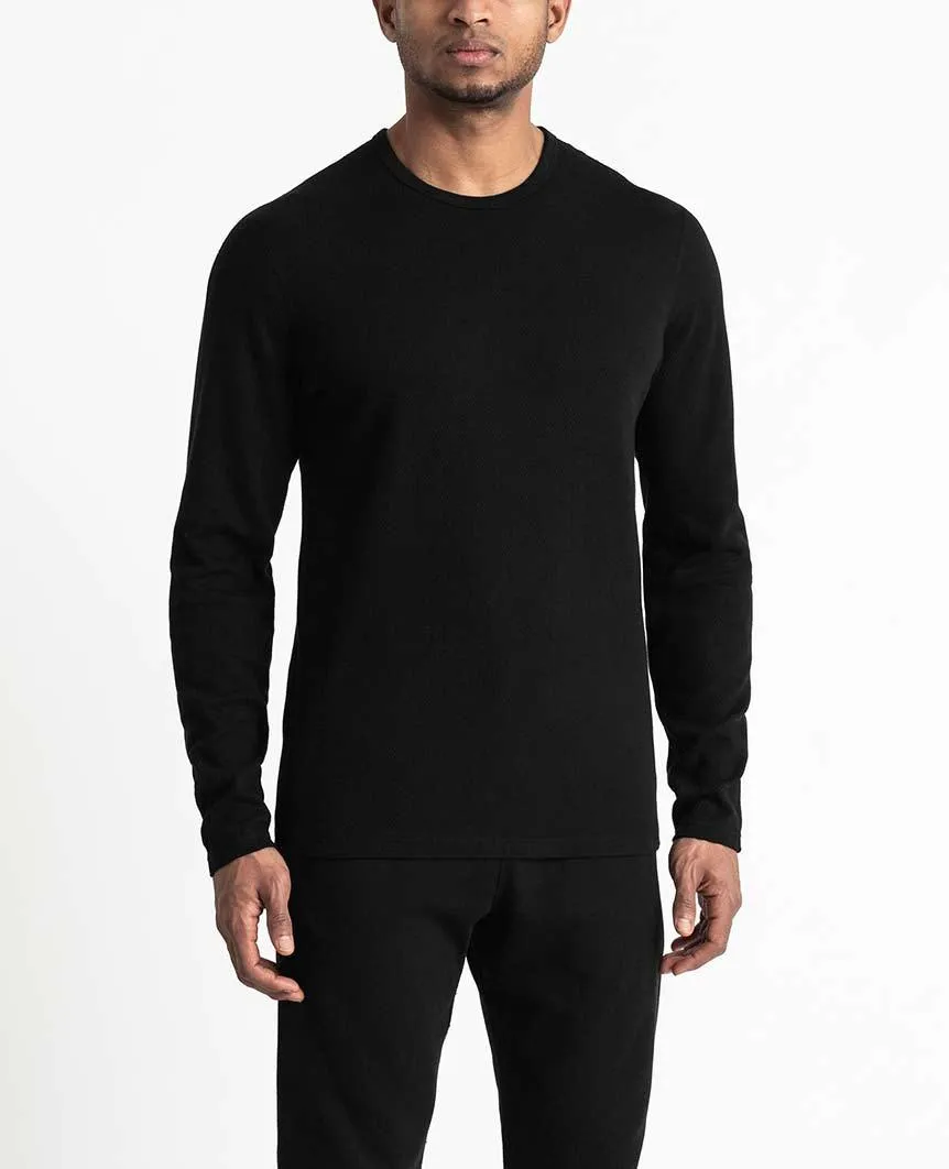 Crewneck Mesh Flatback Black