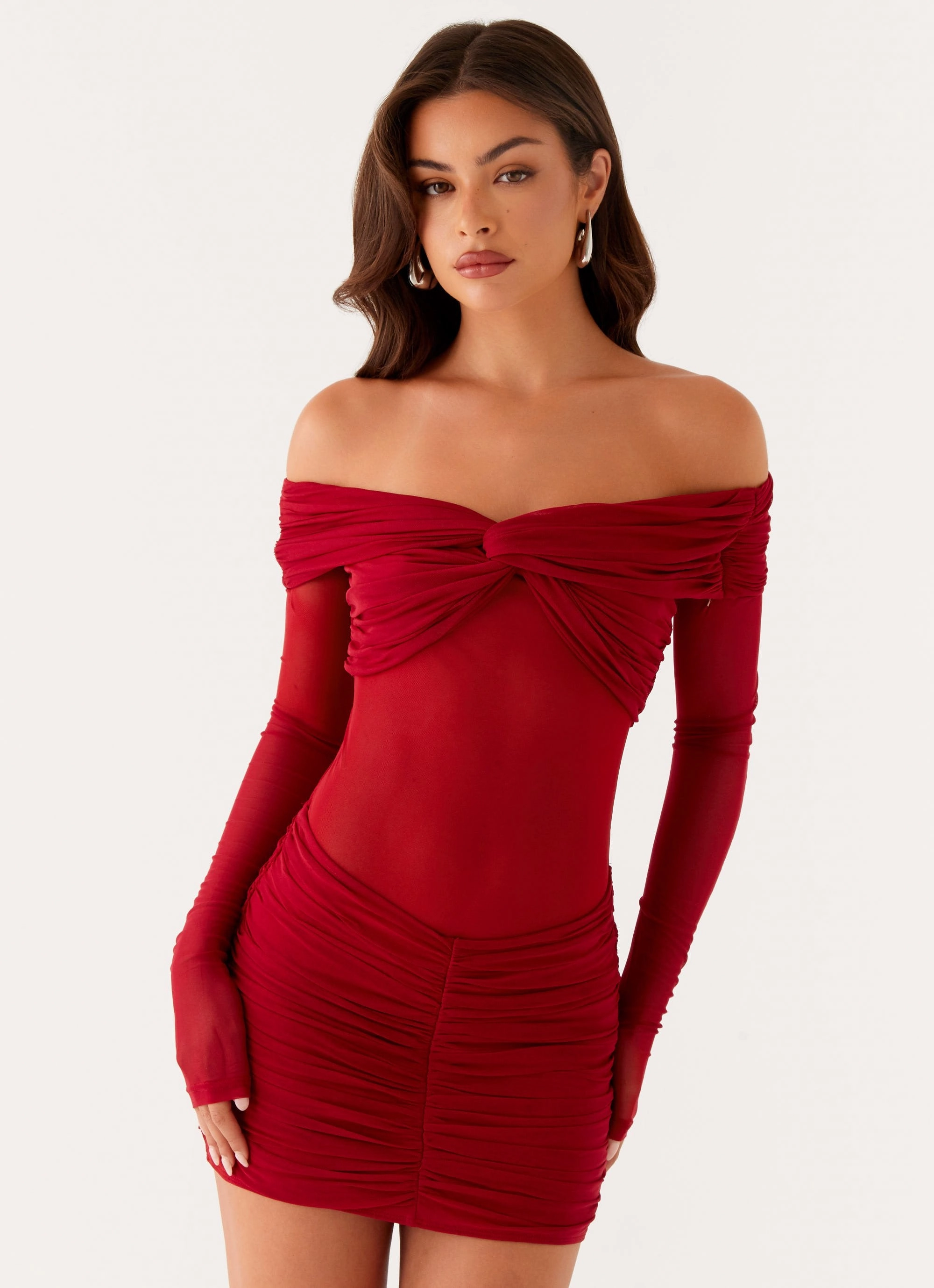 Jules Mini Dress - Raspberry Flattering Style Fit Simple Flow