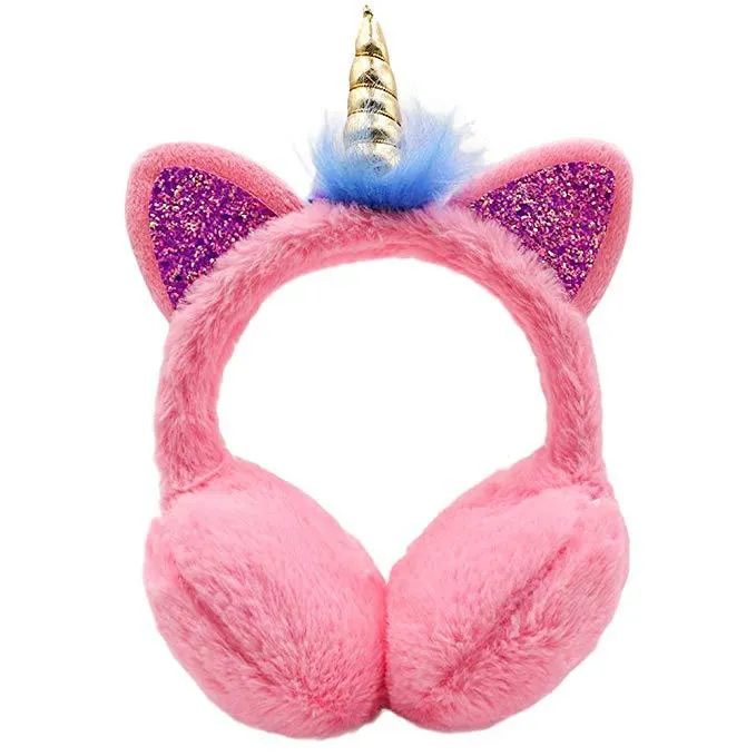Cute Plush Unicorn Winter Warm Earmuffs