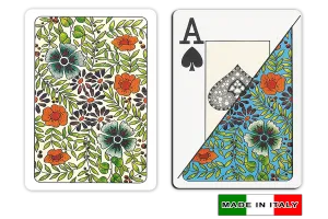 Da Vinci Fiori 100% Plastic playing cards w/Hardshell case & Cut Cards, Made in Italy  - 2 decks