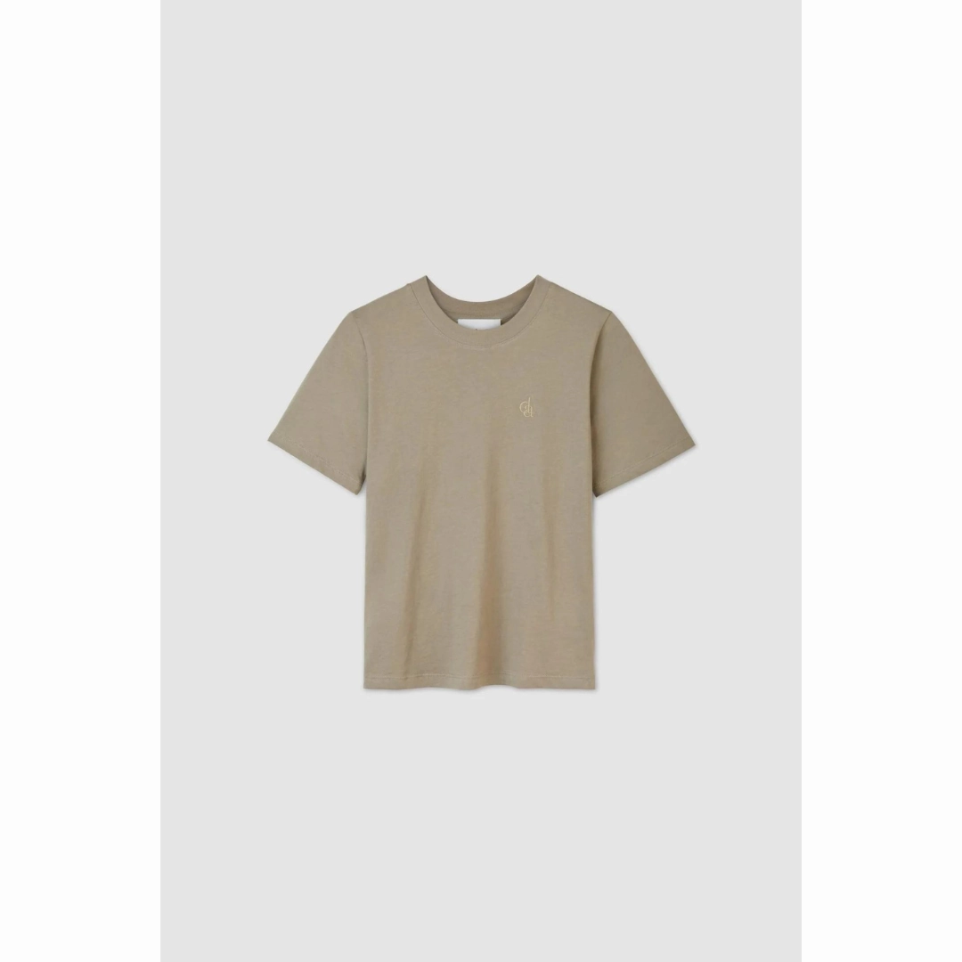 DAL THE LABEL Essential Organic Cotton T-Shirt, Olive Basic Style Easy Fit