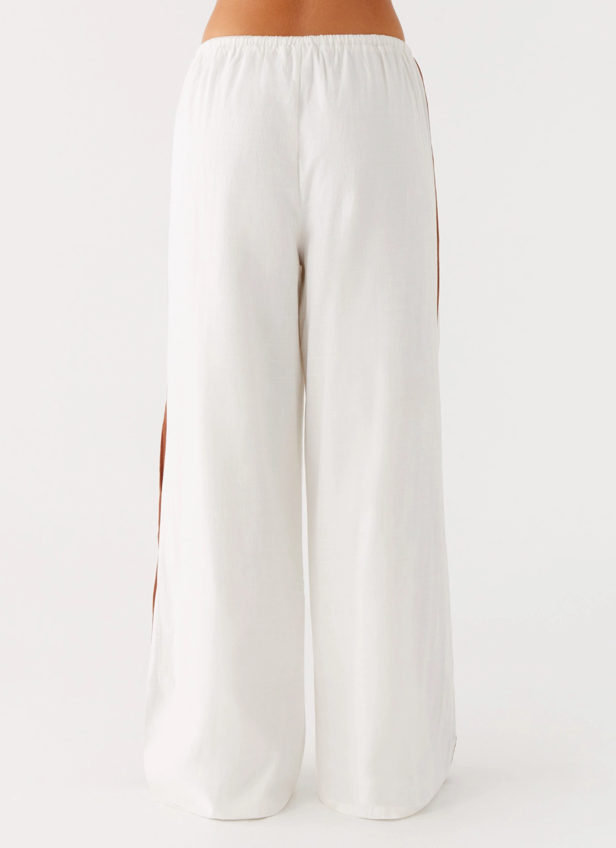 Dalida Linen Pants - Ivory Chilly Layering