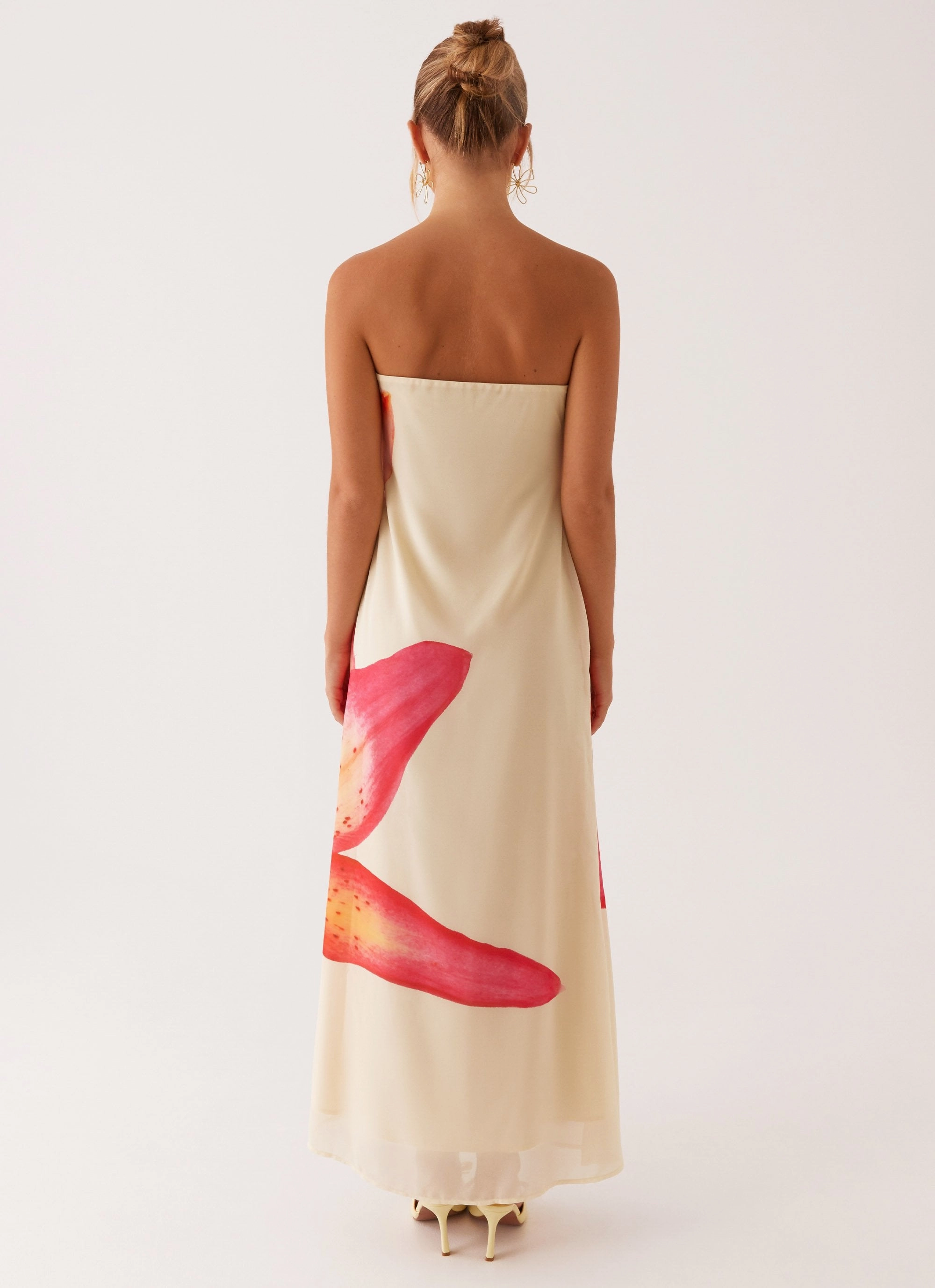 Chic Waist Design Darcy Maxi Dress - Yellow Floral