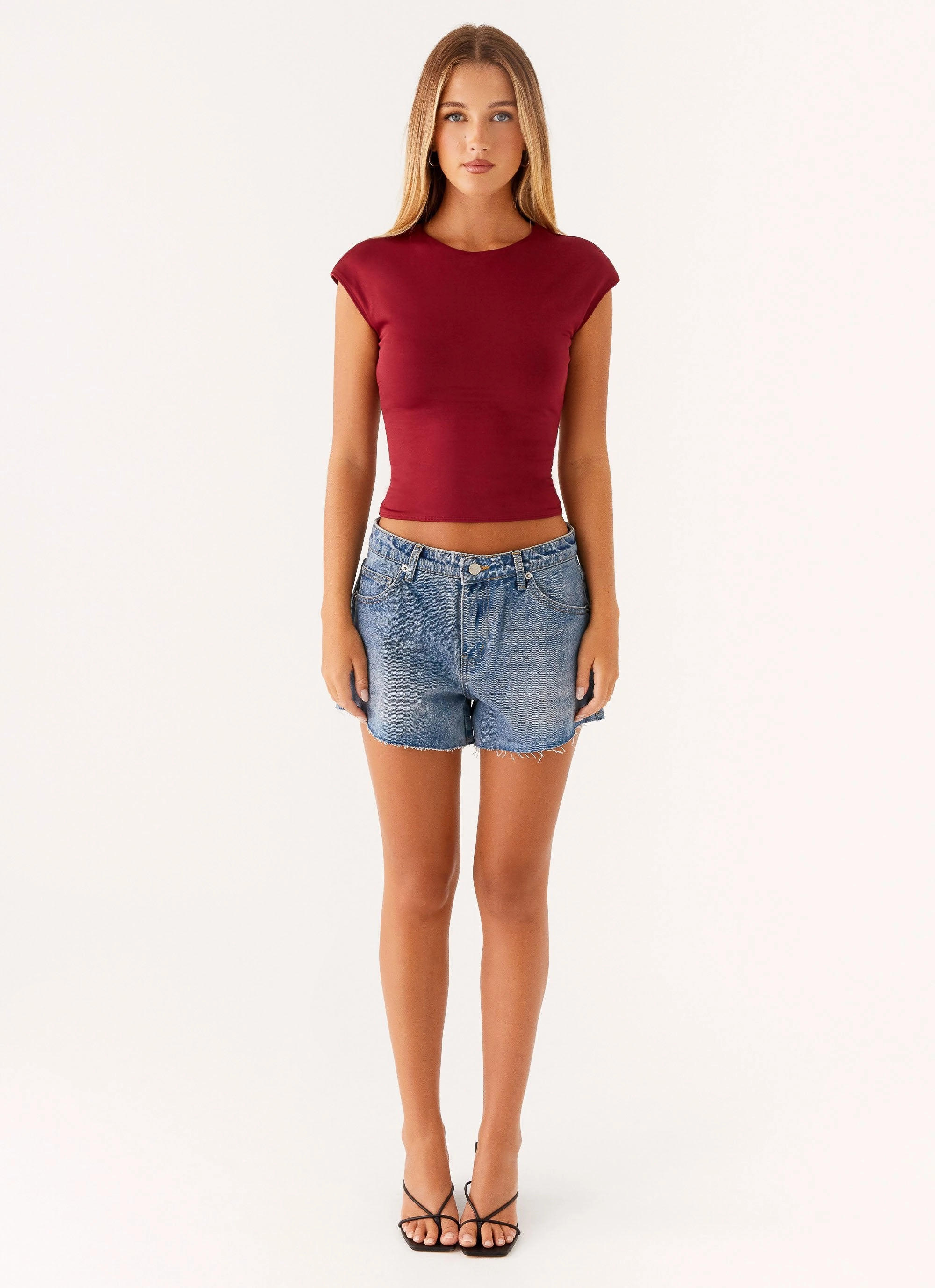 Davie Low Rise Denim Shorts - Blue Zero Waste Manufacturing