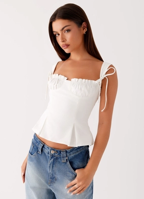 Non Irritating Seams Flatlock Seam Technique Daydreams Top - White