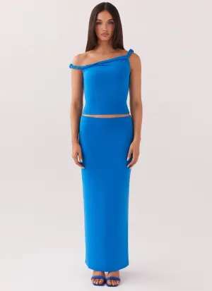 Solace Soul Maxi Skirt - Cobalt Tonal Look