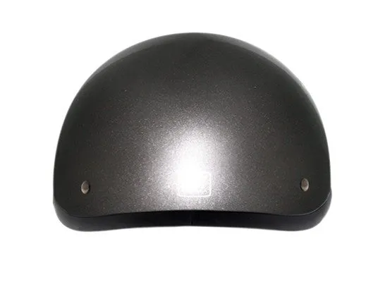 Daytona D.O.T Skull Cap Motorcycle Helmet Gun Metal Gray Metallic