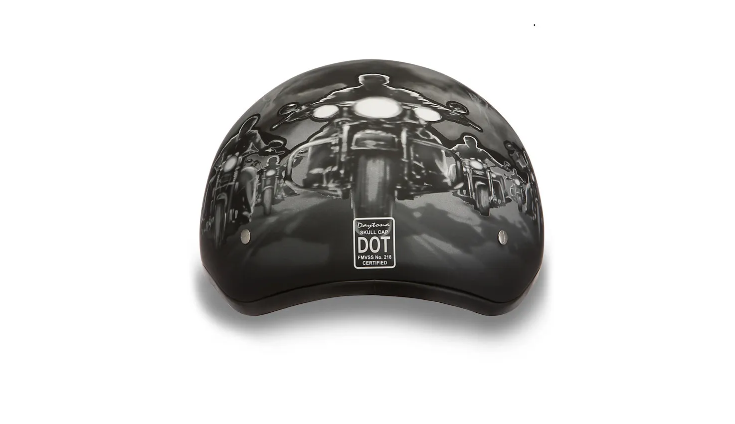 Daytona D.O.T Skull Cap Motorcycle Helmet With Guns