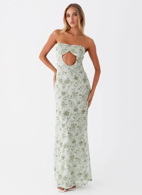 All Gender Fit Dearest Maxi Dress - Sage Floral