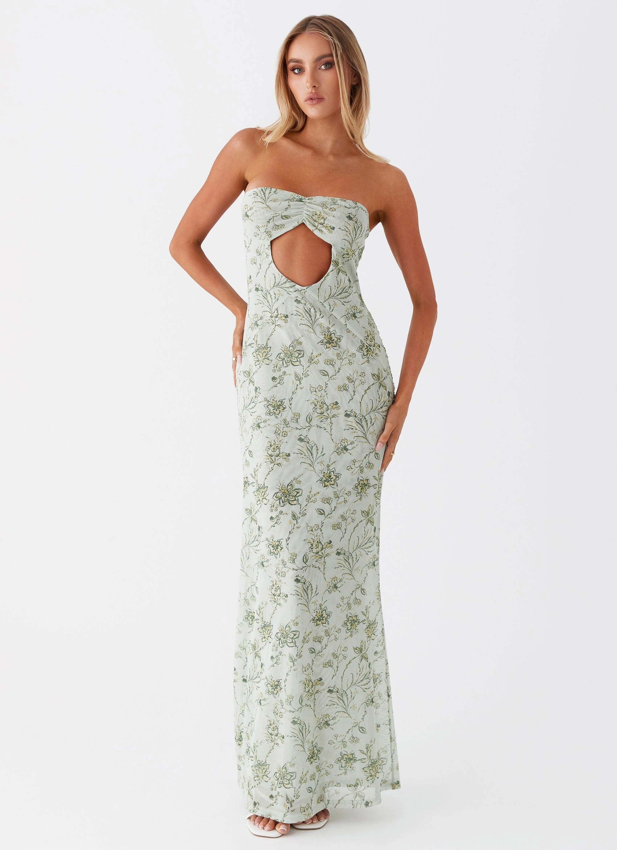 All Gender Fit Dearest Maxi Dress - Sage Floral