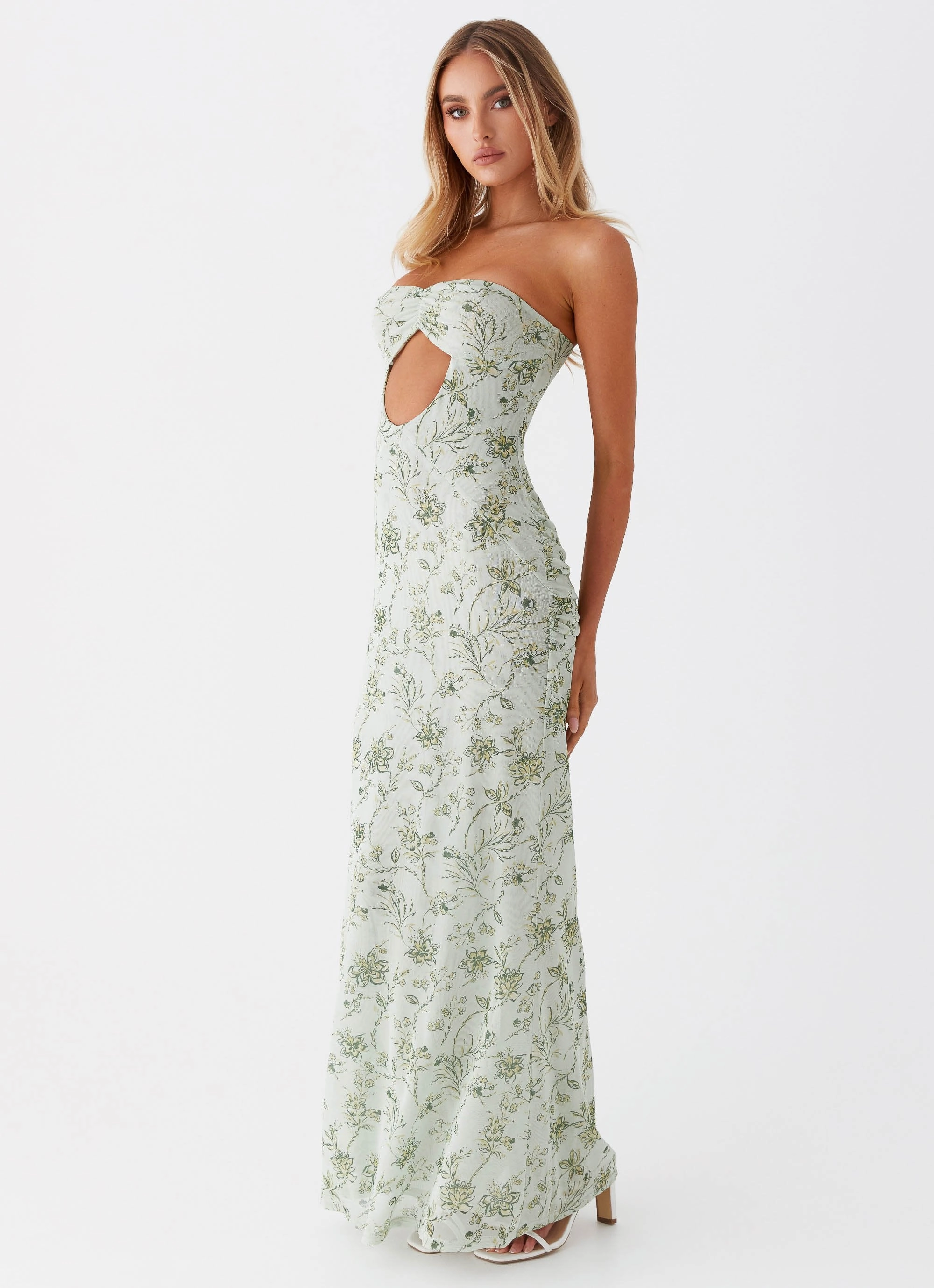 Dearest Maxi Dress - Sage Floral Moment Glow BiasCutSilhouette