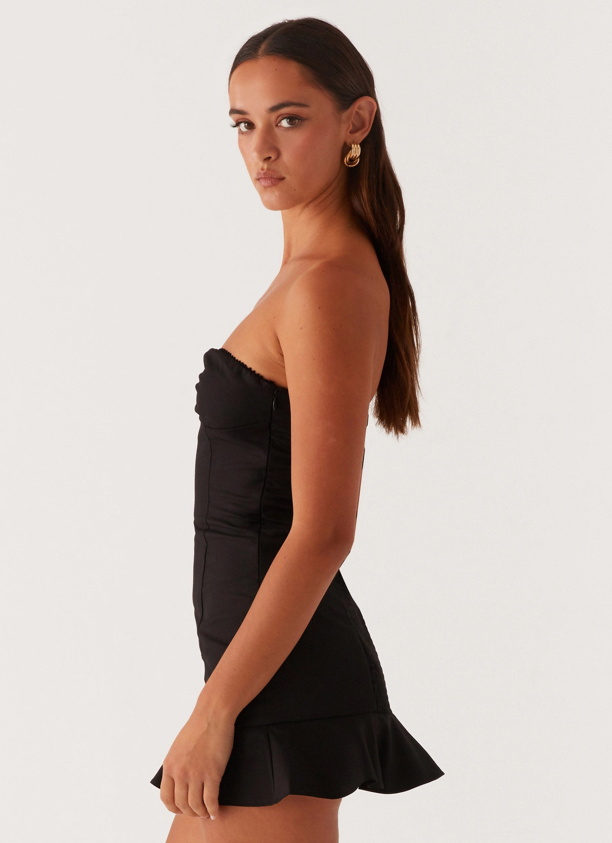 Night Ready Versatile Layers Delmi Bustier Mini Dress - Black