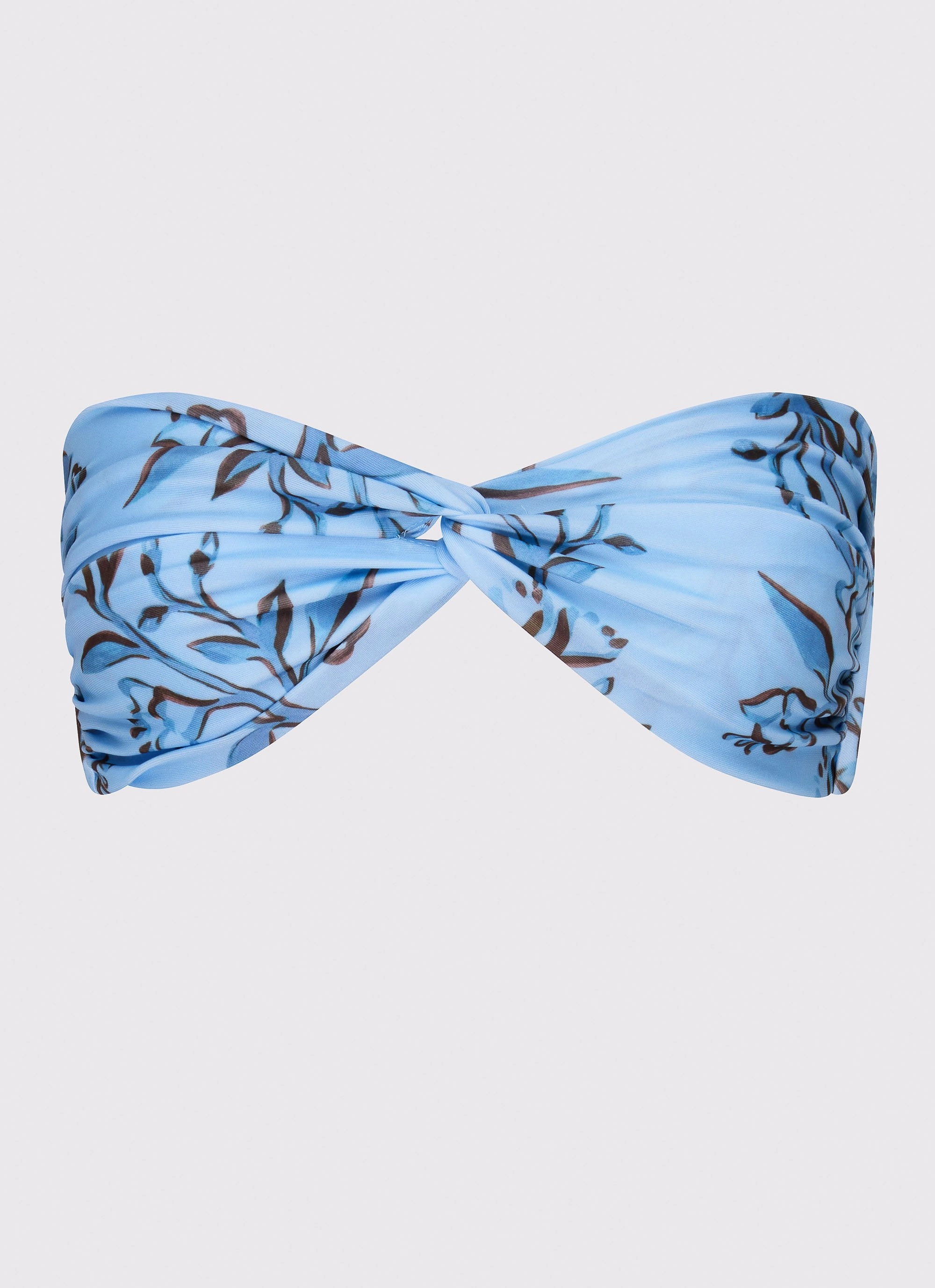 Sustainable Choice Delta Bandeau Bikini Top - Blue Floral Print