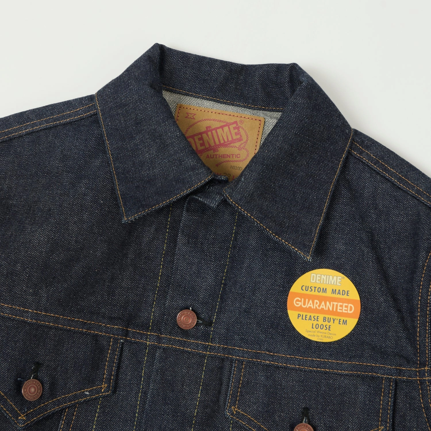 Denime Lot. 233 Type III Jacket - Raw Indigo Eco Certified Textile Mid Length